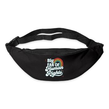 Mois de la fierté LGBTQ - Grand fan des droits humains - Sac banane - noir - Devant