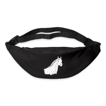 La tête d'un cheval Abbayan gris clair - Sac banane - noir - Devant