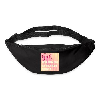 Stolz auf Dich Mädchen - Gürteltasche - Schwarz - Vorne