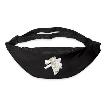 Dewy_White_Gardenia_Macro_Flower_Wall_Art - Sac banane - noir - Devant