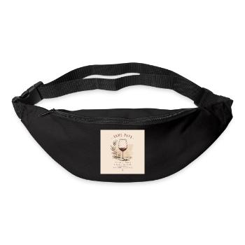 Certains jours, il suffit d’un verre de vin | Vintage - Sac banane - noir - Devant