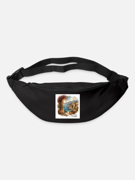 Designer Azzo Coastal Magic Flower Arch by the Sea - Bum bag - black
