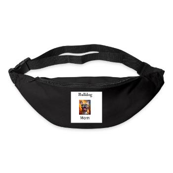 Feu couleur de la Maman Bulldog - Sac banane - noir - Devant