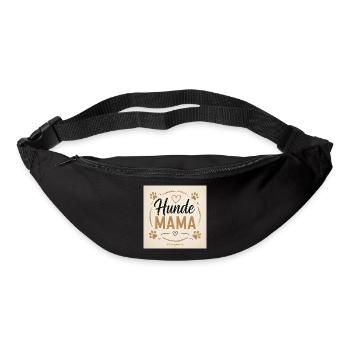 Hunde Mama Herzkreis Design - Gürteltasche - Schwarz - Vorne