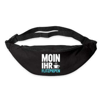 Moin Ihr Flitzpiepen Norddeutsch Hamburg Büro Moin - Gürteltasche - Schwarz - Vorne