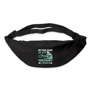 Né pour faire du VTT cadeau vélo tout-terrain - Sac banane - noir - Devant