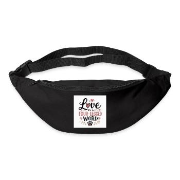 L’amour est un mot à quatre pattes - Sac banane - noir - Devant