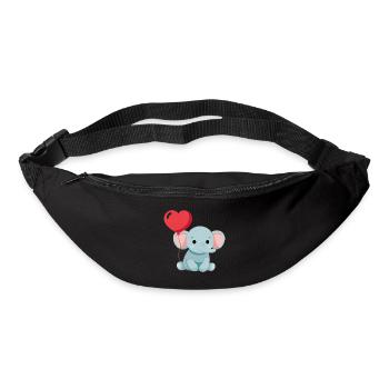 Süßes Elefantenbaby - Gürteltasche - Schwarz - Vorne