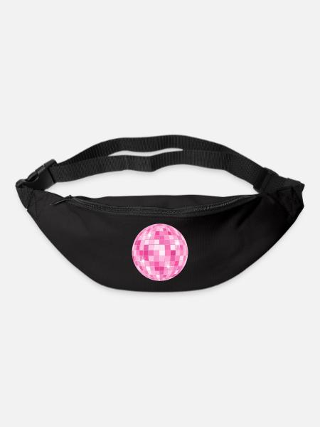 Bright Pink Disco Ball - Bum bag - black