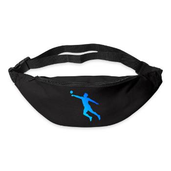 Idée de cadeau pour jouer au ballon au poing et un athlète de balle - Sac banane - noir - Devant
