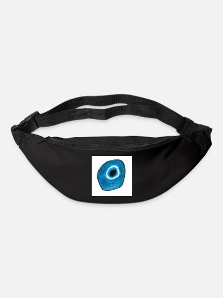 Blue eye in a circle shape - Bum bag - black