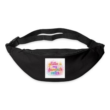 Les paillettes sont ma couleur préférée - Sac banane - noir - Devant