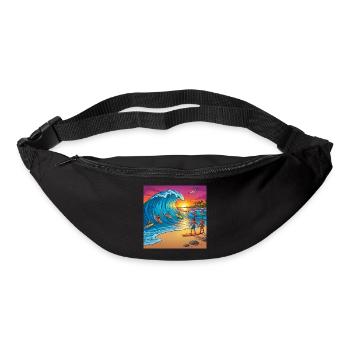Wave at Sunset Surf - Bum bag - black - Front