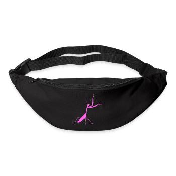Gottesanbeterin pink - Gürteltasche - Schwarz - Vorne