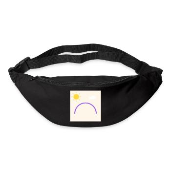 Purple bow in minimal sun - Bum bag - black - Front
