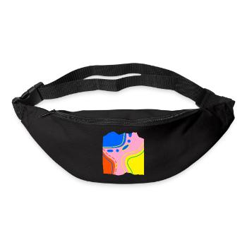 Abstraktes Farbfluss Kunstwerk - Gürteltasche - Schwarz - Vorne