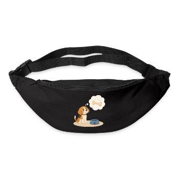 Le Beagle rêve d’un os - Sac banane - noir - Devant