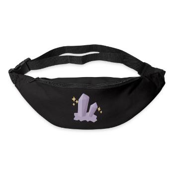 Lila Kristall-Geo-Funke - Gürteltasche - Schwarz - Vorne