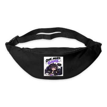 One More Game: Chibi Gamer Stil - Gürteltasche - Schwarz - Vorne