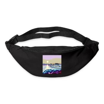 Westlich über die Wellen mit einem Pier - Gürteltasche - Schwarz - Vorne