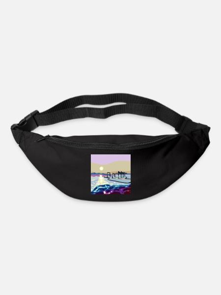 Westlich über die Wellen mit einem Pier - Gürteltasche - Schwarz