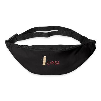 Pisa Passion : un style qui va conquérir votre cœur ! Cadeau - Sac banane - noir - Devant
