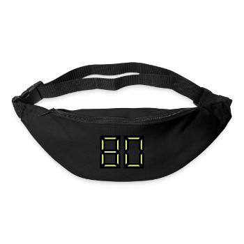80. 80 JAHRE. 80-JÄHRIGES JUBILÄUM. GEBURTSTAG 80 JAHRE. - Gürteltasche - Schwarz - Vorne