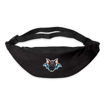Illustration mignonne de chauve-souris - Sac banane - noir - Devant