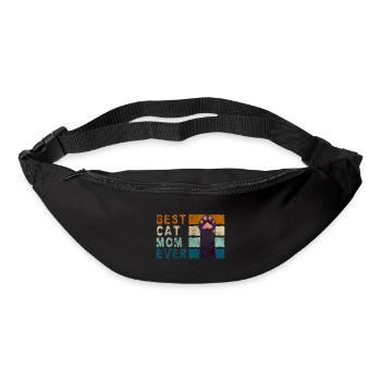 Amoureux des chats, chat sauvage, amour des animaux - Sac banane - noir - Devant