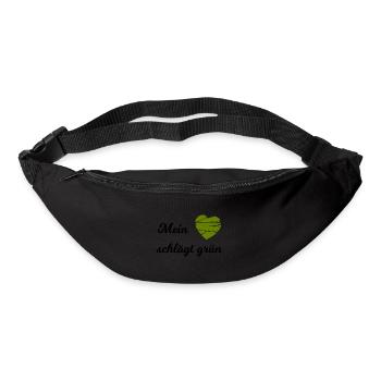Le cœur des Verts - Sac banane - noir - Devant