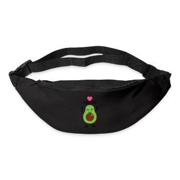 Avocado Love with heart gift - Bum bag - black - Front