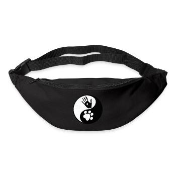Cadeau d'harmonie empreinte de patte de chien - Sac banane - noir - Devant