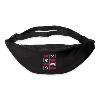 Eat Sleep Game Repeat - Gürteltasche - Schwarz - Vorne