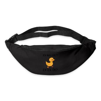 Ich mag halt Enten ok Geschenk - Gürteltasche - Schwarz - Vorne