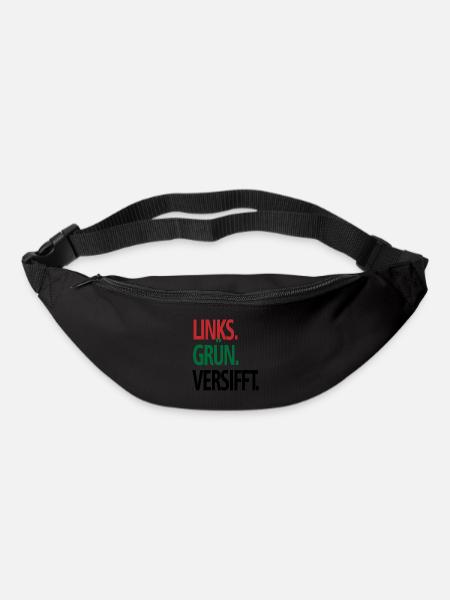 Links Grün Versifft Anti Rassismus Toleranz - Gürteltasche - Schwarz
