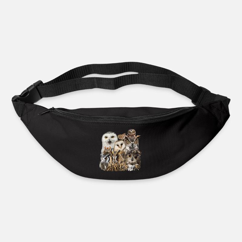 Hiboux - Sac banane - noir