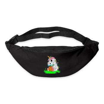 Licorne Halloween Zombiecorn Horror Gift - Sac banane - noir - Devant