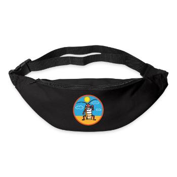 Cockroach on the beach sunbathing - Bum bag - black - Front