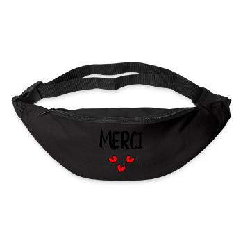 VIELEN DANK. DANKE. VIELEN DANK. JAHRESTAG. GEBURT. - Gürteltasche - Schwarz - Vorne