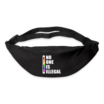 No one is illegal - Bum bag - black - Front