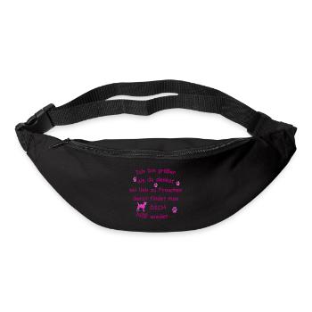 Sicheres Gassi gehen mit deinem Hund - Gürteltasche - Schwarz - Vorne