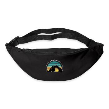 Jesus lebt. - Gürteltasche - Schwarz - Vorne