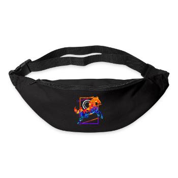 Horse Riding Rider Jumping Gallop Colorful Vintage - Bum bag - black - Front