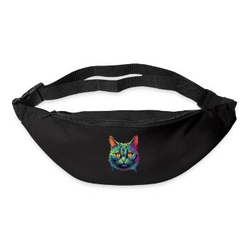 Katze - Gürteltasche - Schwarz - Vorne
