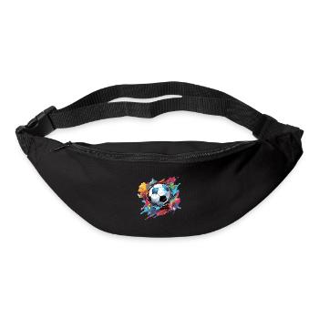 Fußball Ball - Gürteltasche - Schwarz - Vorne