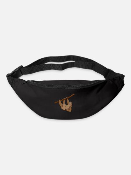 little sloth with bow - join me being lazy - Bum bag - black