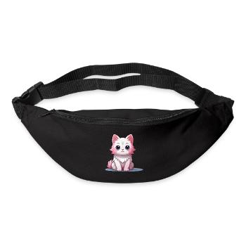 Katze - Kawaii Style - Gürteltasche - Schwarz - Vorne