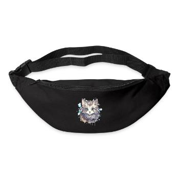 Katze - Illustration - Gürteltasche - Schwarz - Vorne