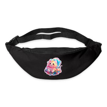 Katze - Illustration - Gürteltasche - Schwarz - Vorne