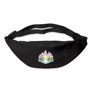 Paysage - Illustration - Sac banane - noir - Devant